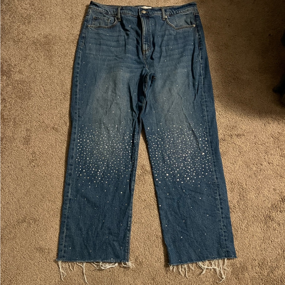 Loft Straight Jeans with sparkle